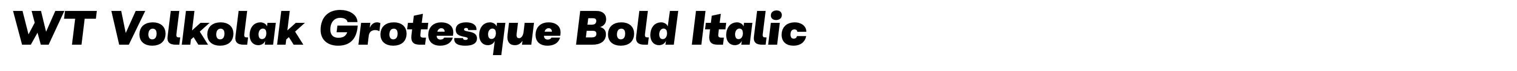 WT Volkolak Grotesque Bold Italic